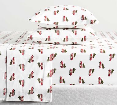 Pottery Barn Woody Car Organic Percale Sheet Set