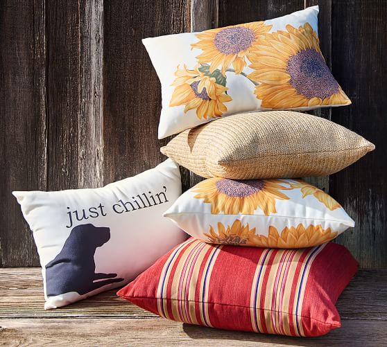 Faux Natural Fiber Indoor Outdoor Pillow Pottery Barn