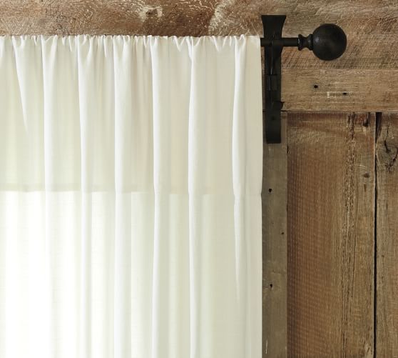 Textured Cotton Deep Pocket Curtain Pottery Barn