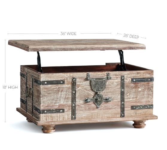 Kaplan Reclaimed Wood Lift Top Trunk Kaplan Reclaimed Wood Lift Top Trunk
