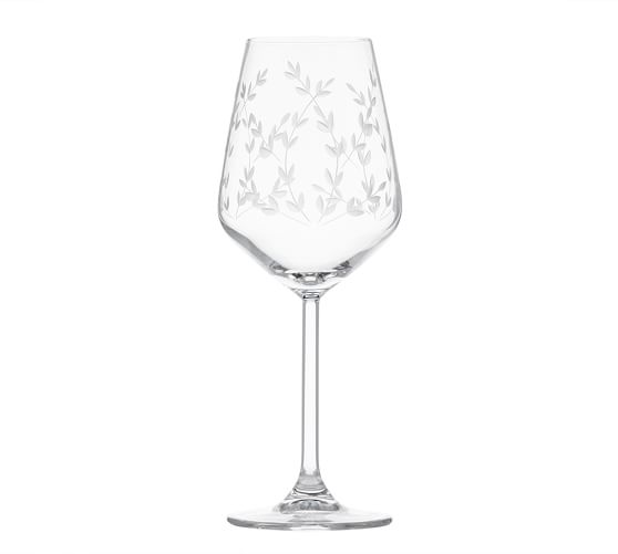 Etched Wine Glass Set Of 4 Pottery Barn