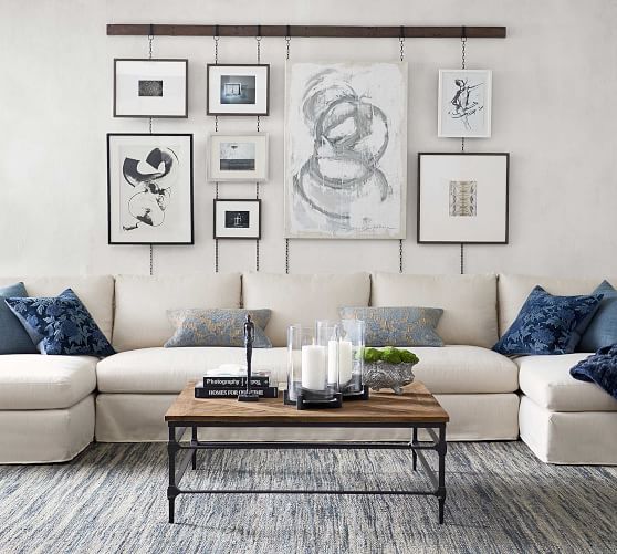 Hartwell Natural Fiber Rug Blue Multi Pottery Barn