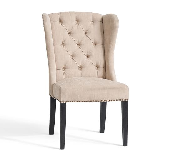 Thayer Tufted Wingback Dining Chair Pottery Barn