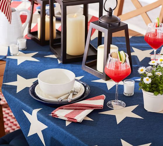American Flag Stars Table Throw Pottery Barn