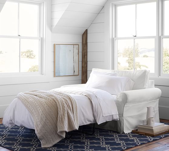 Cameron Roll Twin Sleeper Sofa Sofas For Small Spaces Pottery Barn