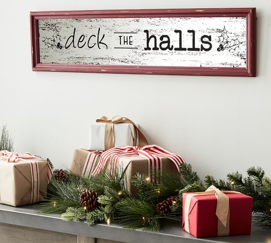 Deck The Halls Mirrored Art Pottery Barn