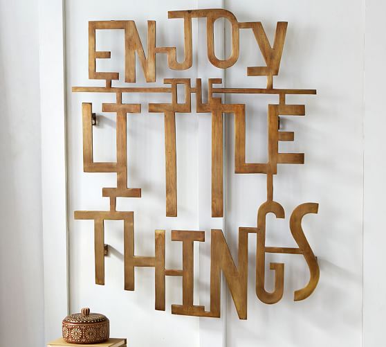 Enjoy The Little Things Aluminum Wall Art Wall Decor Pottery Barn