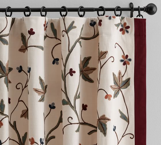 Maybelle Embroidered Curtain Multi Pottery Barn
