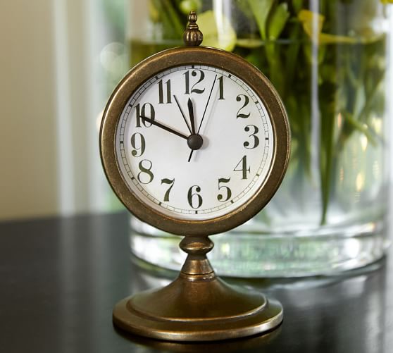 Chrysler Brass Desktop Clock Pottery Barn