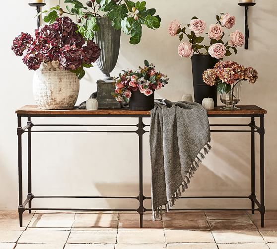 Parquet Reclaimed Wood Console Table Pottery Barn