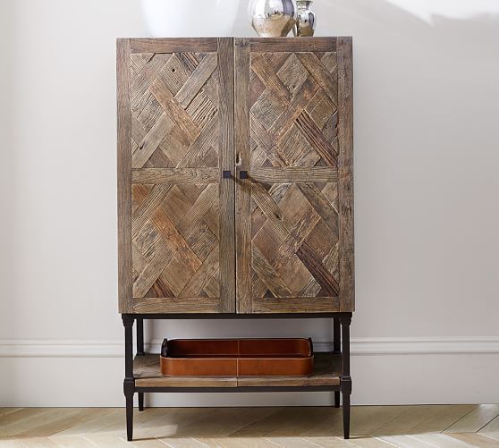 Parquet Bar Cabinet Bar Furniture Pottery Barn