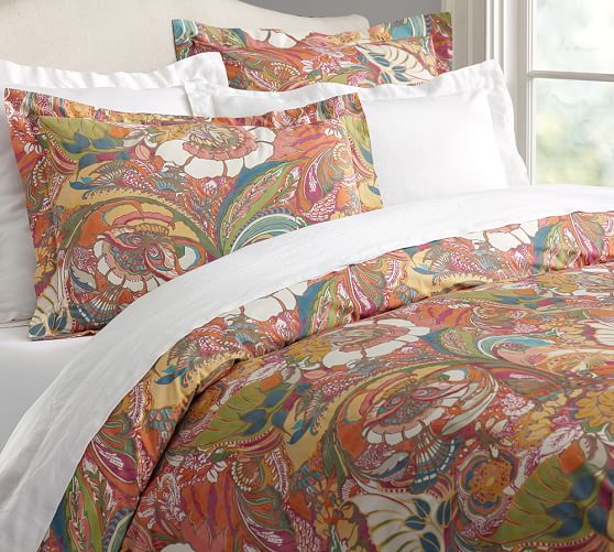 Juliette Organic Patterned Duvet Cover Sham Pottery Barn
