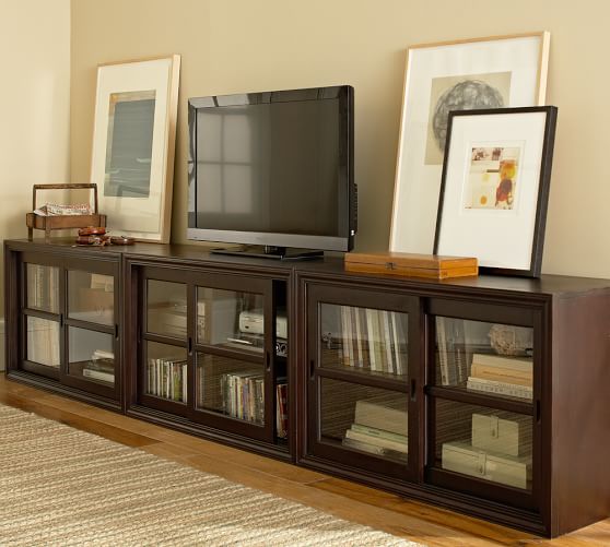 Winslow Gl Door Long Media Stand Pottery Barn Winslow Gl Door Long Media Stand Pottery Barn