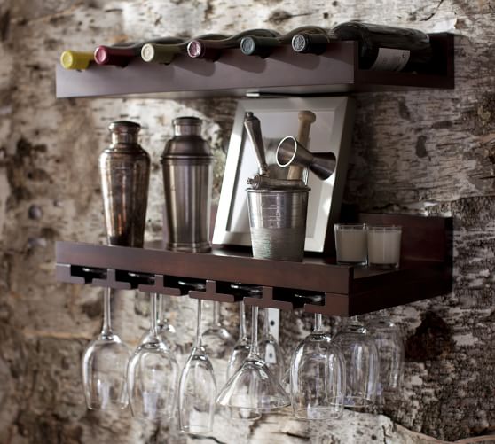 Holman Floating Entertaining Shelves Pottery Barn