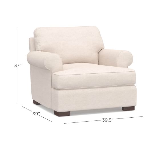Townsend Roll Arm Upholstered Armchair Pottery Barn