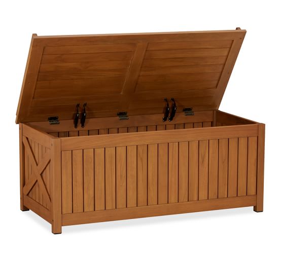 Hampstead Teak Storage Trunk Pottery Barn