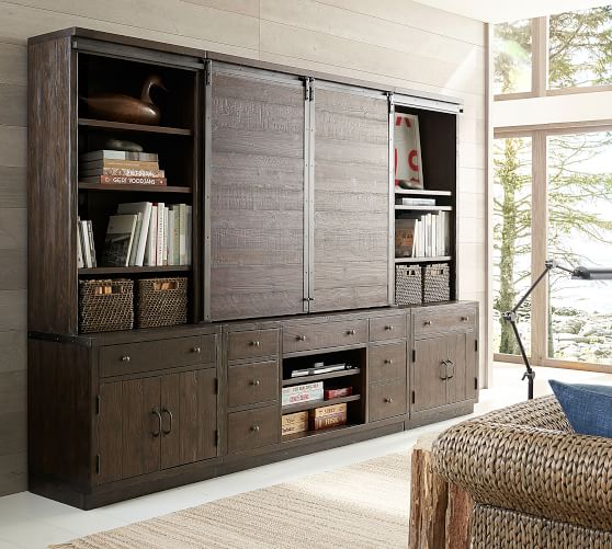 Kenwood Entertainment Center With Bridge Sliding Doors Pottery