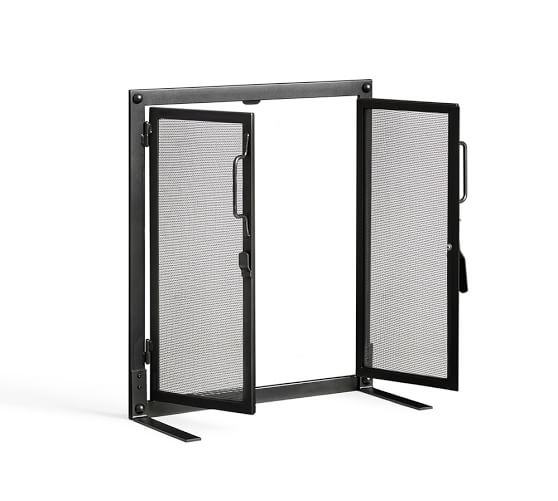Industrial Fireplace Door Screen Pottery Barn