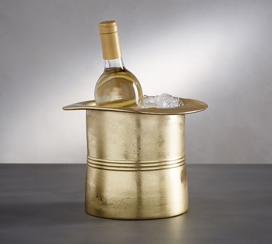 The Emily Meritt Gold Top Hat Ice Bucket Pottery Barn