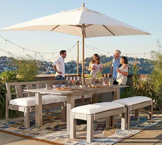 Indio Extending Dining Table Pottery Barn