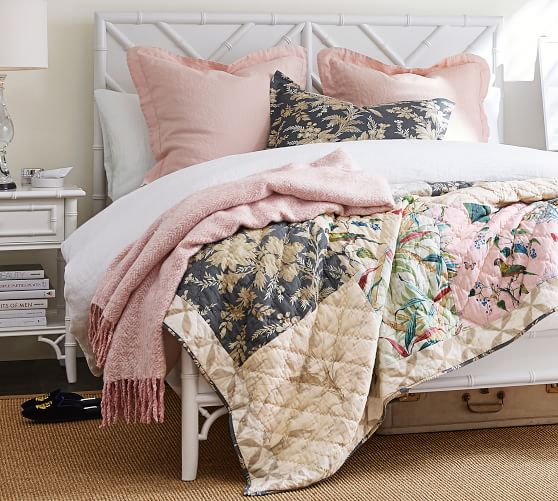 Augustine Floral Belgian Flax Linen Duvet Cover Shams Pottery Barn