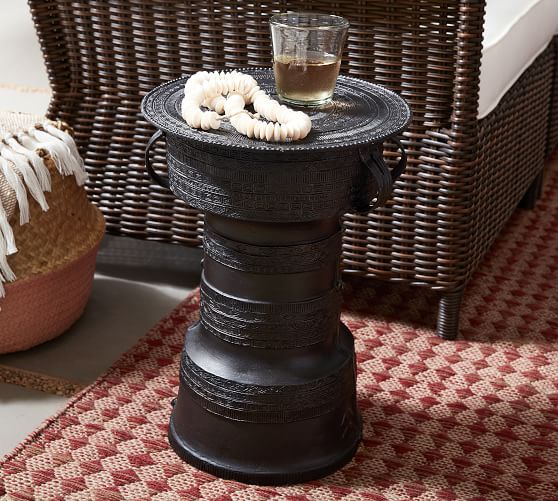 Frog Drum Outdoor Side Table Pottery Barn