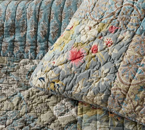 Neena Patchwork Cotton Quilt & Shams Pottery Barn