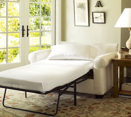 Buchanan Roll Arm Upholstered Twin Sleeper Sofa With Memory Foam