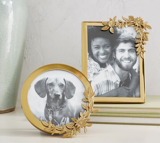 Monique Lhuillier Golden Floral Picture Frame Pottery Barn
