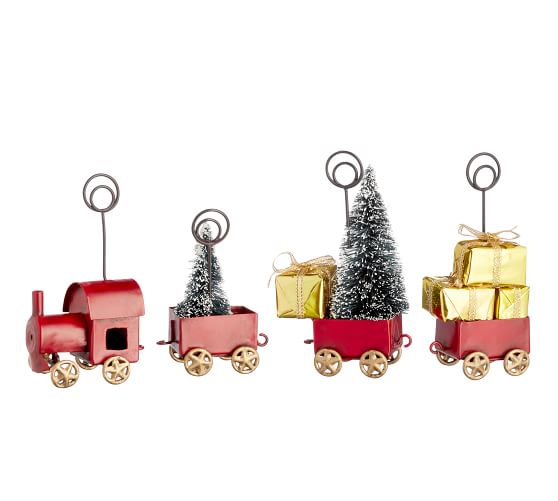 Train Place Card Holder Set Of 4 Pottery Barn