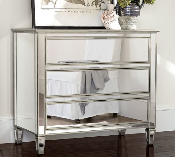 Park 3 Drawer Mirrored Dresser Pottery Barn