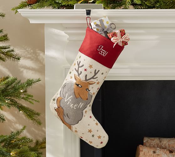 Crewel Stocking Vixen Pottery Barn