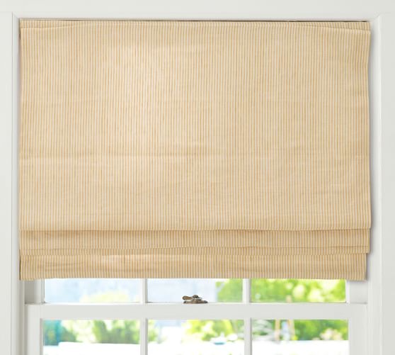 Mini Stripe Cordless Roman Shade Pottery Barn