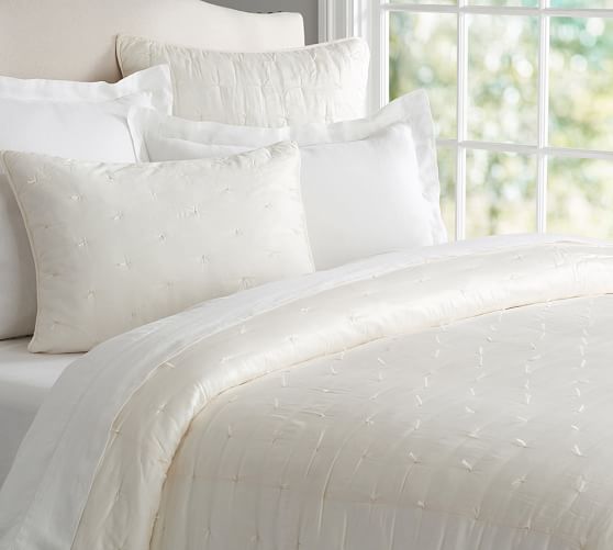 Quilts Bedspreads Coverlets Pottery Barn Cotton Silk Jersey