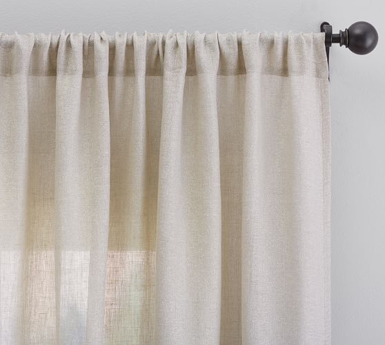 Metallic Sheer Curtain Pottery Barn