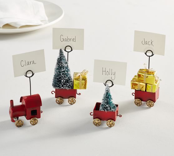 Train Place Card Holder Set Of 4 Pottery Barn