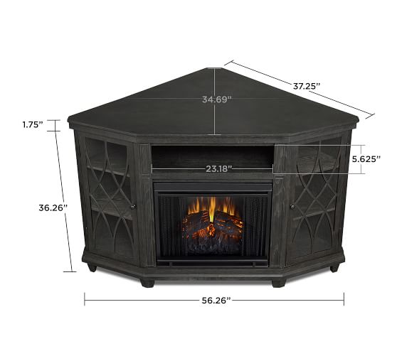 Real Flame Lynette Corner Electric Fireplace Media Cabinet