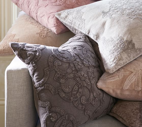 Drew Embroidered Pillow Covers Pottery Barn
