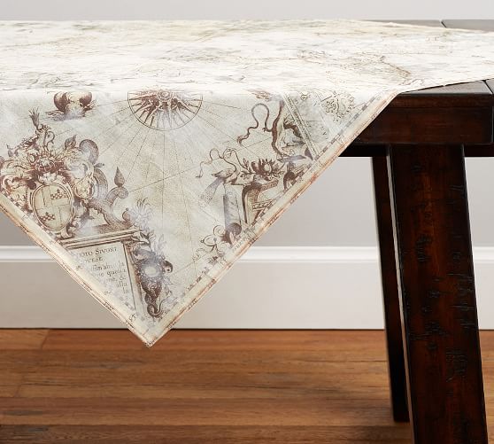 Treasure Map Table Throw Pottery Barn