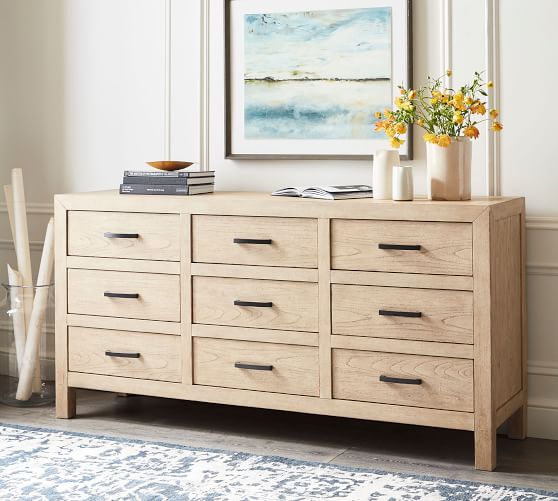 Linwood 9 Drawer Wide Dresser Pottery Barn
