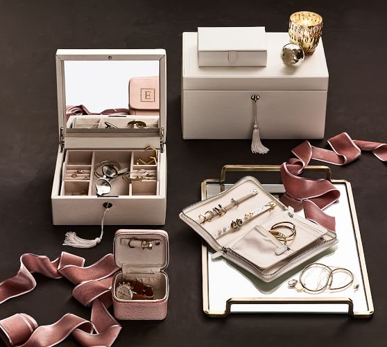 Lynn Brass & Mirror Decorative Tray Pottery Barn