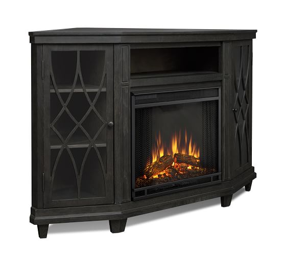 Real Flame Lynette Corner Electric Fireplace Media Cabinet