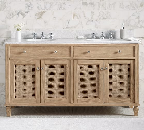 Sausalito Double Sink Bath Vanity 60 Pottery Barn