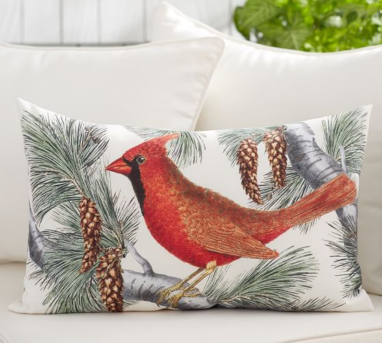 Winter Fauna Cardinal Indoor Outdoor Pillow Pottery Barn