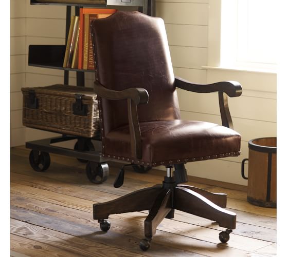 Calais Swivel Desk Chair Pottery Barn
