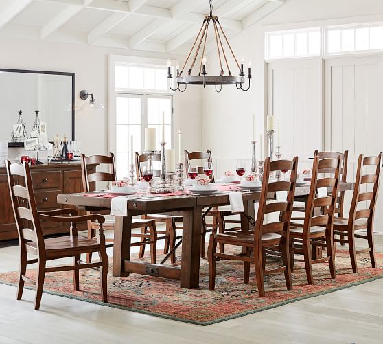 Benchwright Extending Dining Table Wynn Chair Set Rustic