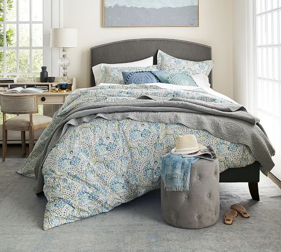 Kailee Printed Rug Gray Pottery Barn