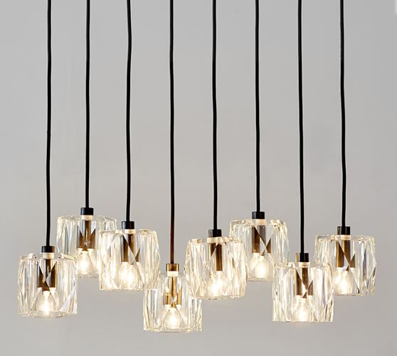 Maxfield Crystal Rectangular Multi Pendant Pottery Barn