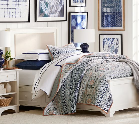 Pia Medallion Cotton Quilt Shams Pottery Barn