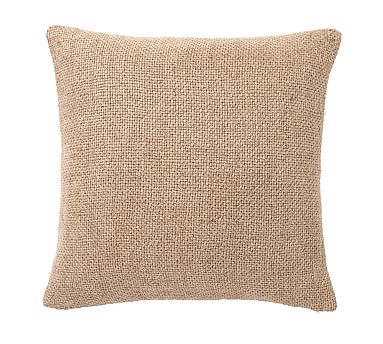 Faye Textured Linen Pillow Cover Bronze Pottery Barn